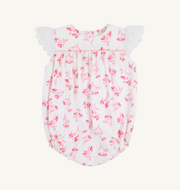 THE BEAUFORT BONNET COMPANY ANGEL SLEEVE BLYTHE BUBBLE Fontaine Floral/Worth Ave White