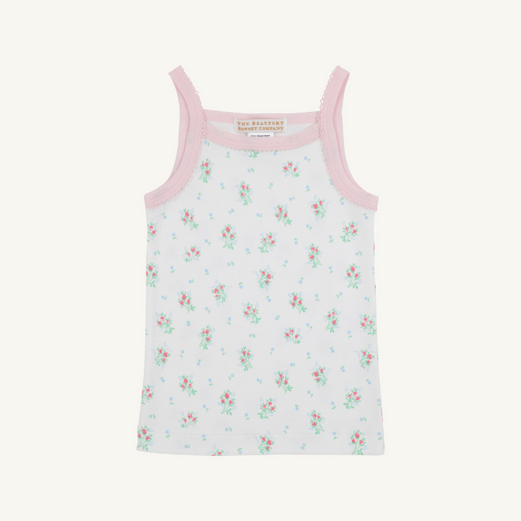THE BEAUFORT BONNET COMPANY CAROLINE CAMISOLE Lancaster Gate Garden Palm Beach Pink