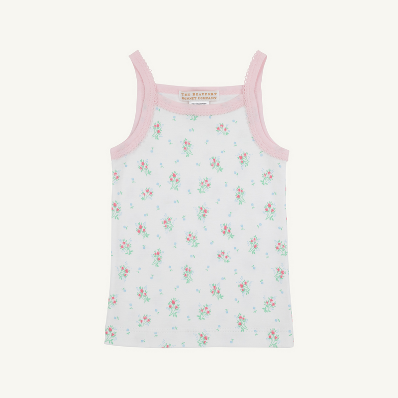 THE BEAUFORT BONNET COMPANY CAROLINE CAMISOLE Lancaster Gate Garden Palm Beach Pink