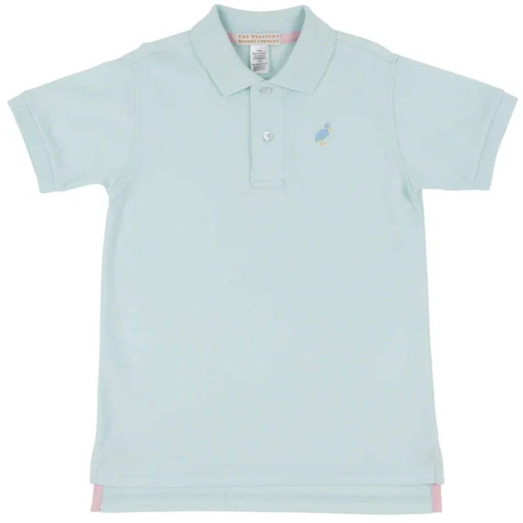 THE BEAUFORT BONNET COMPANY Prim and Proper Polo Sea Island Seafoam/Beale St Blue Multi