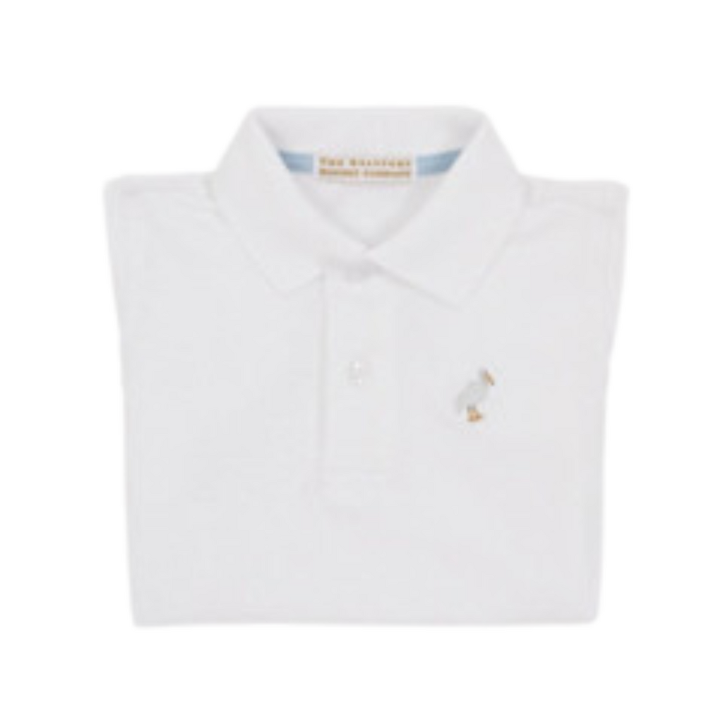THE BEAUFORT BONNET COMPANY PRIM AND PROPER POLO SS-PIMA  Worth Avenue White/Multi