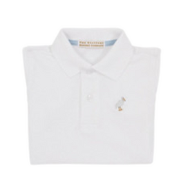 THE BEAUFORT BONNET COMPANY PRIM AND PROPER POLO SS-PIMA  Worth Avenue White/Multi