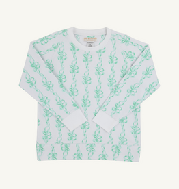 THE BEAUFORT BONNET COMPANY CASSIDY COMFY CREWNECK Befitting Bows/Worth Ave White