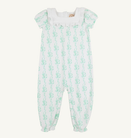 THE BEAUFORT BONNET COMPANY SHORT SLEEVE DARIA DAY ROMPER Befitting Bows/Worth Ave White