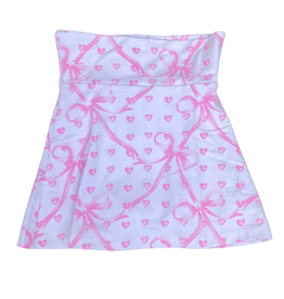 FLOWERS BY ZOE Skort w/Pink Hearts & Bows