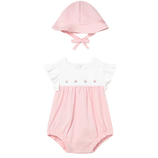Girl's Floral Romper w/Hat