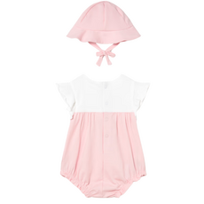 Girl's Floral Romper w/Hat