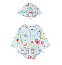 Girl's LS Swim Set-Hawaii