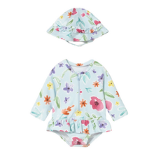 Girl's LS Swim Set-Hawaii