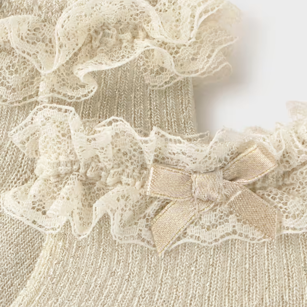 Girl's Frilly Socks-Champagne