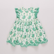 PINK CHICKEN girls cynthia dress - kelly green eyelet