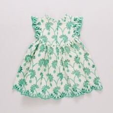 PINK CHICKEN girls cynthia dress - kelly green eyelet