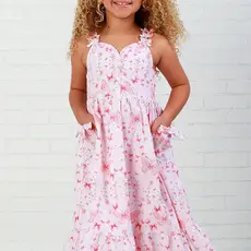ROCKWILDE GIRL'S PINK PRINTED DRESS