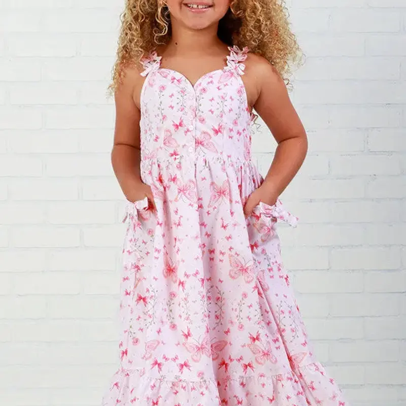 ROCKWILDE GIRL'S PINK PRINTED DRESS