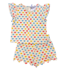 ROCKWILDE HEART TOP W/SKORT RHINESTONE DETAIL