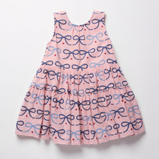 PINK CHICKEN Girls Eloise Dress - Pink Bows