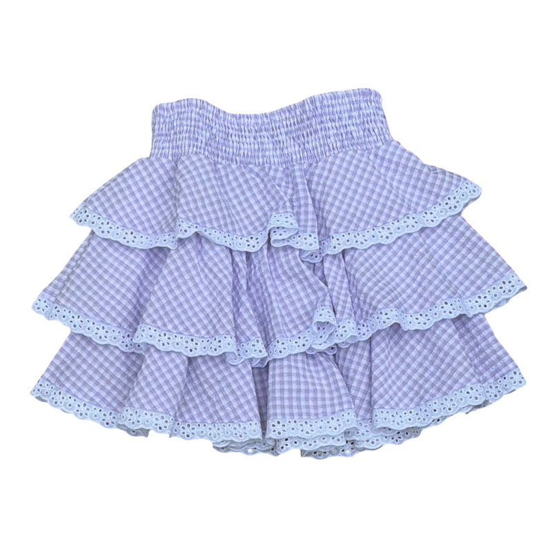 FLOWERS BY ZOE Lavender Skirt - Small Gingham
