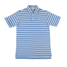 THE BEAUFORT BONNET COMPANY PRIM & PROPER SS PIMA-Barbados Blue Stripe/Belhaven Blue