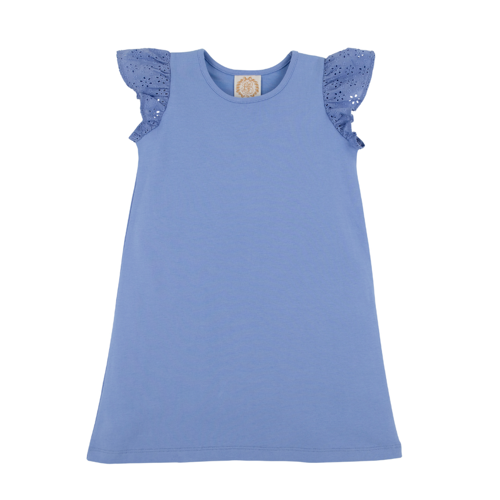 THE BEAUFORT BONNET COMPANY ELLEN'S EYELET DRESS-Barbados Blue