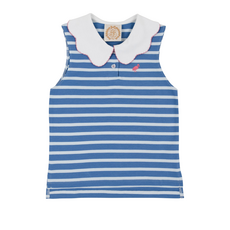 THE BEAUFORT BONNET COMPANY PAIGE'S PLAYFUL POLO-Barbados Blue Stripe/Ave White/Pink