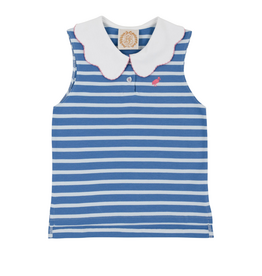 THE BEAUFORT BONNET COMPANY PAIGE'S PLAYFUL POLO-Barbados Blue Stripe/Ave White/Pink