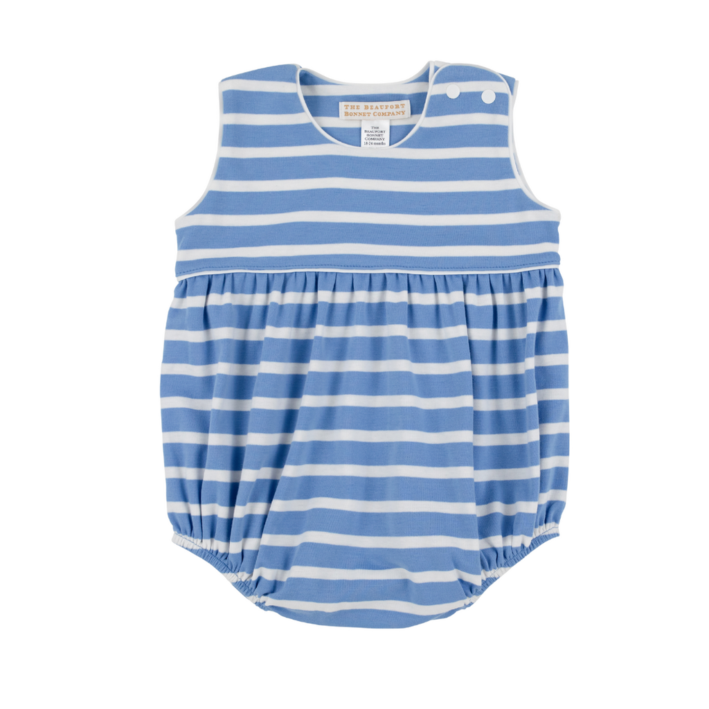 THE BEAUFORT BONNET COMPANY BARLETT BUBBLE PIMA -Barbados Blue Stripe/Ave White