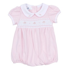 MAGNOLIA BABY Lillian Smocked Bubble-Pink