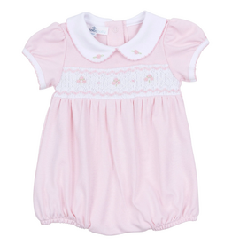 MAGNOLIA BABY Lillian Smocked Bubble-Pink