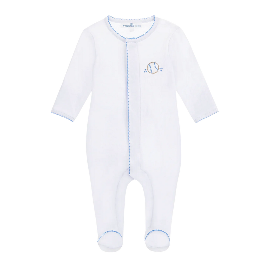 MAGNOLIA BABY Precious Lil' Sluggers Footie-Lt Blue