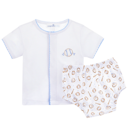MAGNOLIA BABY Precious Lil' Sluggers Diaper Cover Set-Lt Blue