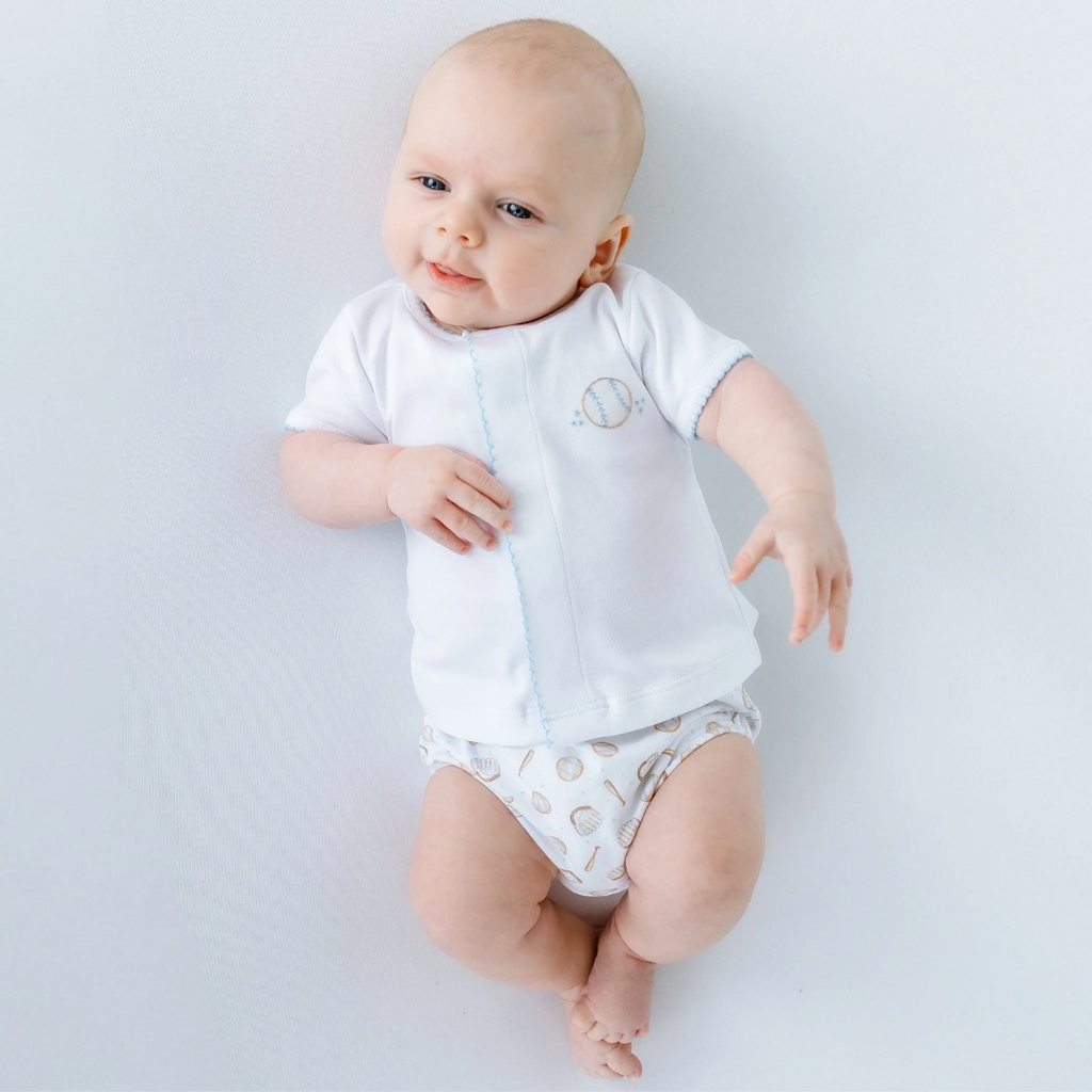 MAGNOLIA BABY Precious Lil' Sluggers Diaper Cover Set-Lt Blue