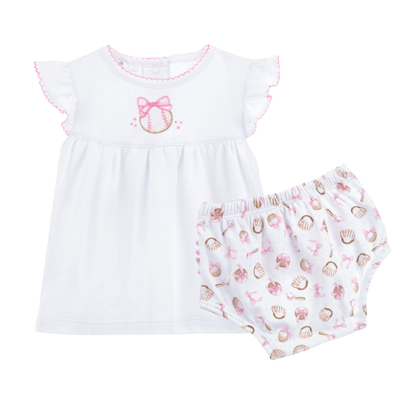 MAGNOLIA BABY Precious Lil' Sluggers Diaper Cover Set-Pink