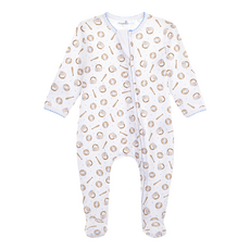 MAGNOLIA BABY Precious Lil' Sluggers Print Zip Footie-Lt Blue