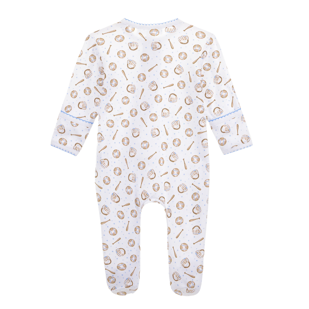MAGNOLIA BABY Precious Lil' Sluggers Print Zip Footie-Lt Blue