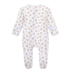 MAGNOLIA BABY Precious Lil' Sluggers Print Zip Footie-Lt Blue