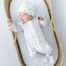 MAGNOLIA BABY Precious Lil' Sluggers Print Zip Footie-Lt Blue