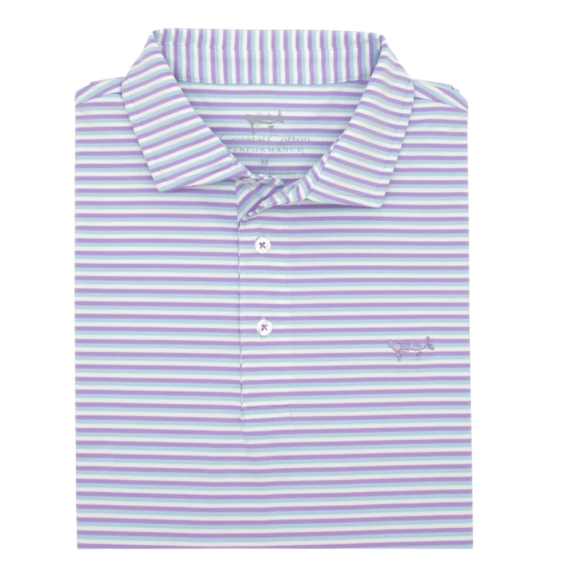 COASTAL COTTON CLOTHING Surf Stripe Polo