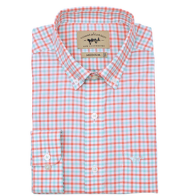 COASTAL COTTON CLOTHING Youth Coral Bay Gingham LS Sport Shirt