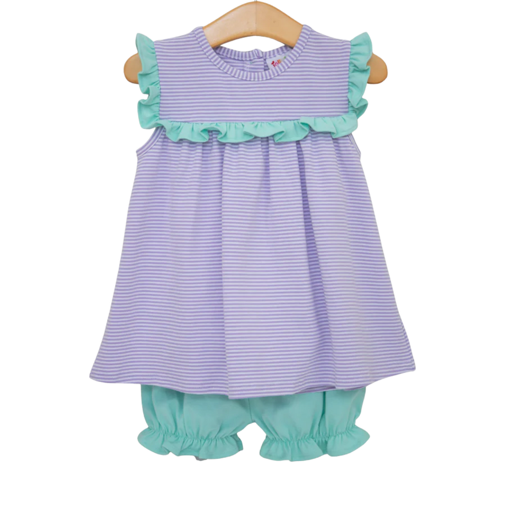 JELLY BEAN Bella Bloomer Set-Lavender Stripe & Mint