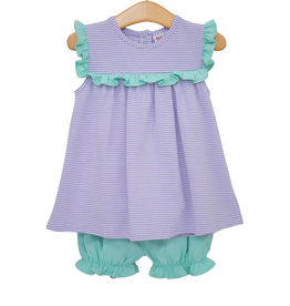 JELLY BEAN Bella Bloomer Set-Lavender Stripe & Mint