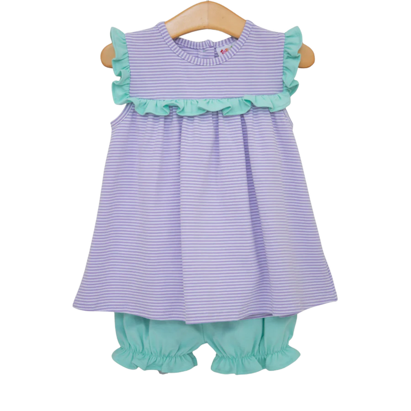 JELLY BEAN Bella Bloomer Set-Lavender Stripe & Mint