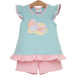 JELLY BEAN Beach Days Ruffle Short Set