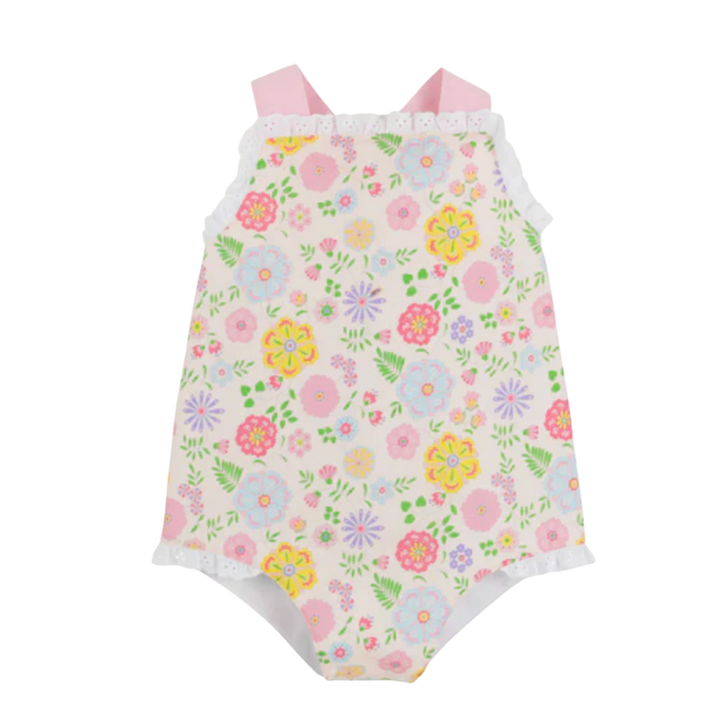 THE BEAUFORT BONNET COMPANY SISI SUNSUIT-BROADCLOTH Boca Grande Begonia Hamp Hot Pk