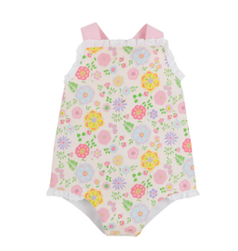 THE BEAUFORT BONNET COMPANY SISI SUNSUIT-BROADCLOTH Boca Grande Begonia Hamp Hot Pk