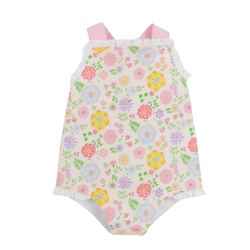 THE BEAUFORT BONNET COMPANY SISI SUNSUIT-BROADCLOTH Boca Grande Begonia Hamp Hot Pk