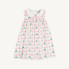 THE BEAUFORT BONNET COMPANY SLEEVELESS MARY DAL DRESS Boxwood & Bows/Romany Rose