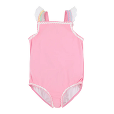THE BEAUFORT BONNET COMPANY LONG BAY BATHING SUIT Hampton Hot Pink/Worth Ave White Multi