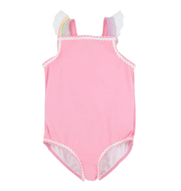 THE BEAUFORT BONNET COMPANY LONG BAY BATHING SUIT Hampton Hot Pink/Worth Ave White Multi