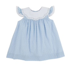 THE BEAUFORT BONNET COMPANY FRANNY FROCK-DALLAS DOT Sarasota Sky/Worth Ave White
