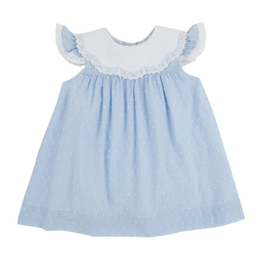 THE BEAUFORT BONNET COMPANY FRANNY FROCK-DALLAS DOT Sarasota Sky/Worth Ave White